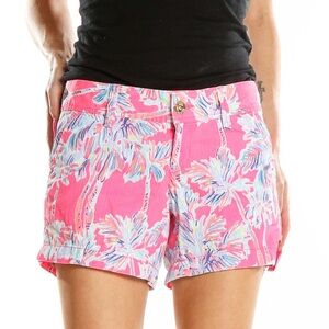 Lilly Pulitzer The Callahan 5" Stretch Short Pink Nice Stems Print Size 2
